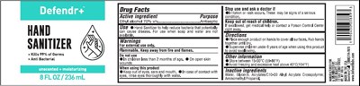 Defendr+ Hand Sanitizer 8 Oz (Defendr Hand Sanitizer 8oz)